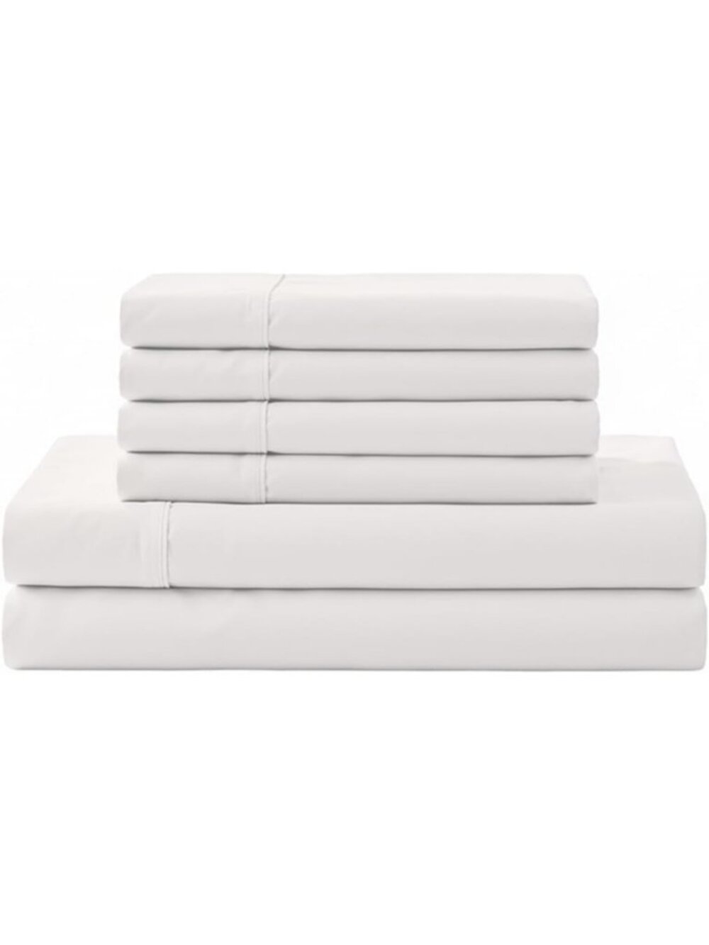 Luxury 6-Piece Queen Cotton Sheet Set - 100% Percale, Deep Pocket, 4